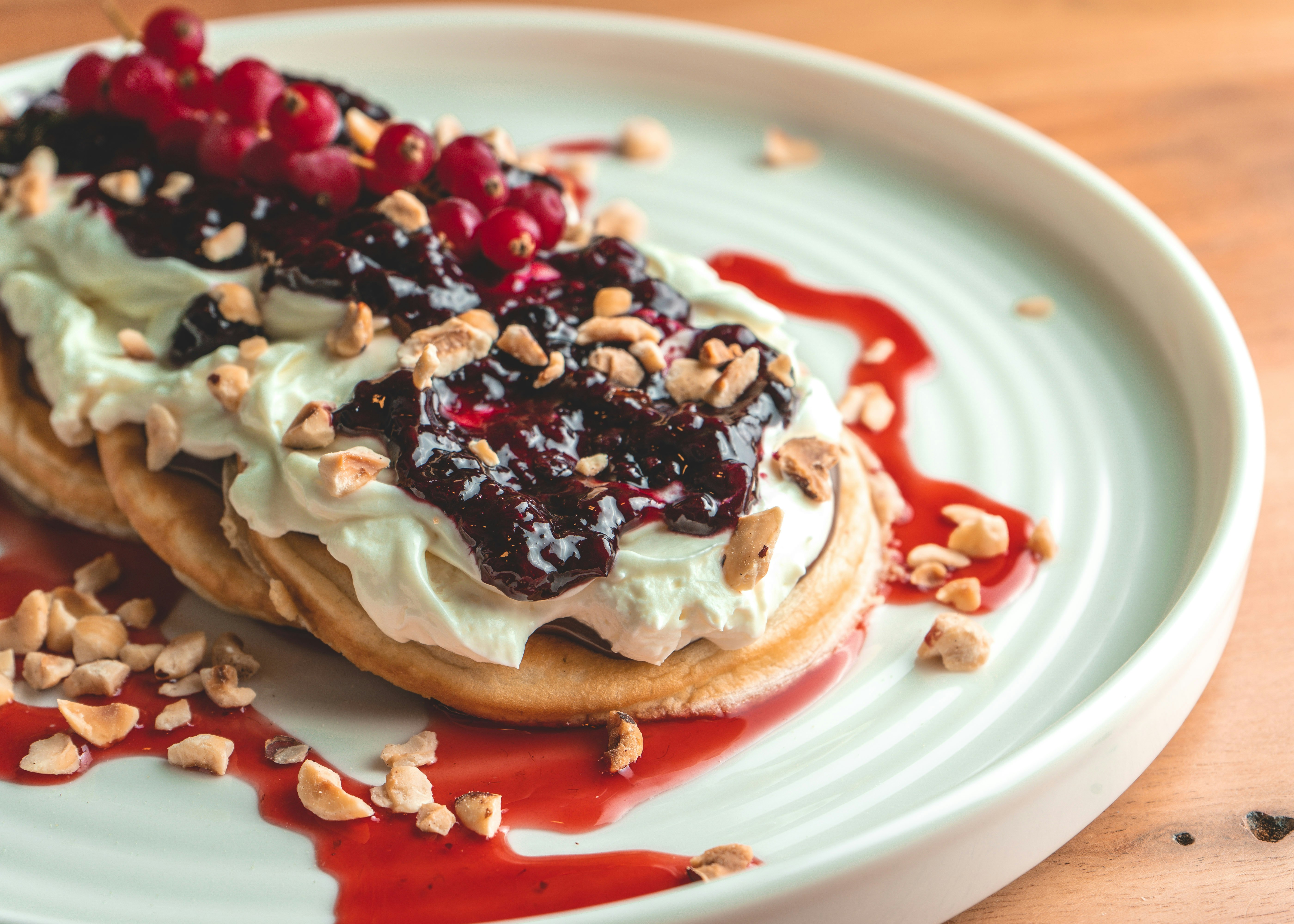 brown and white pastry on white ceramic plate